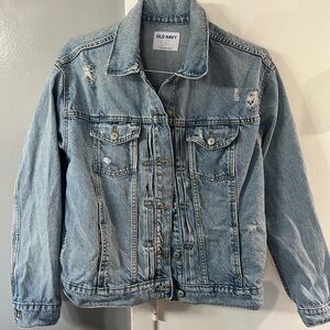 Old Navy Light Blue Denim Jacket Womens Size L